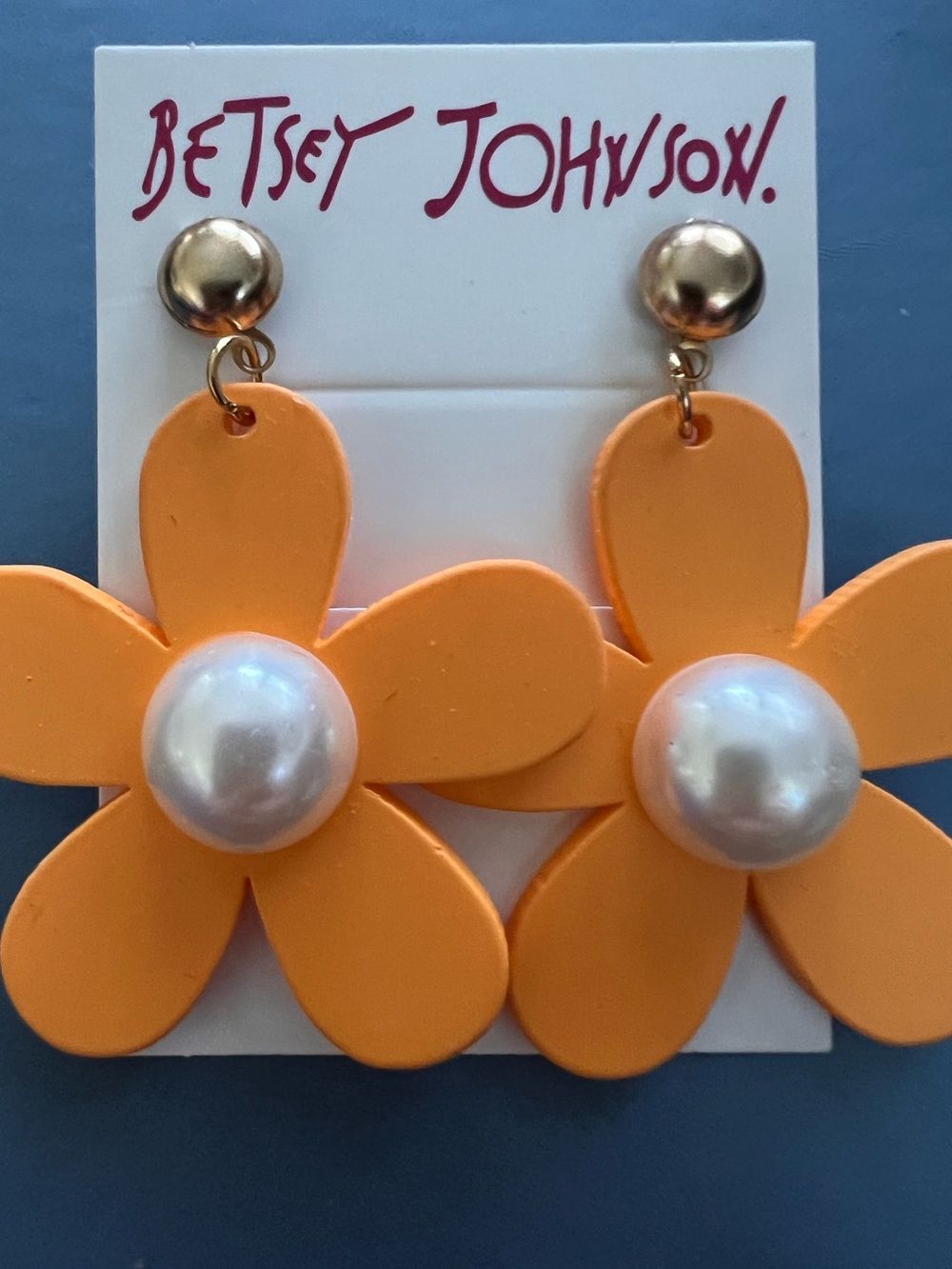 🧡 Betsey Johnson flower power daisy style eclectic earrings 🧡